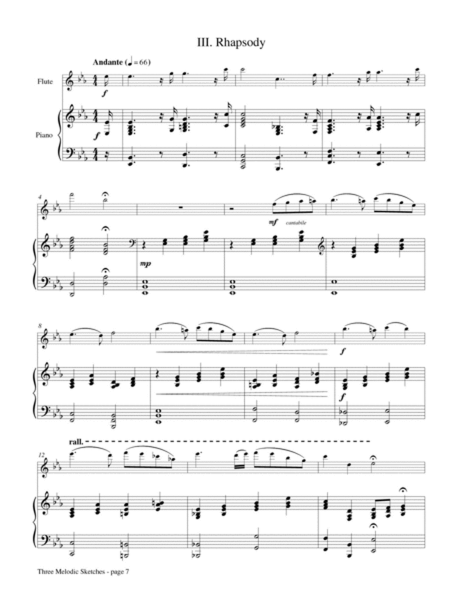 Three Melodic Sketches for Flute and Piano