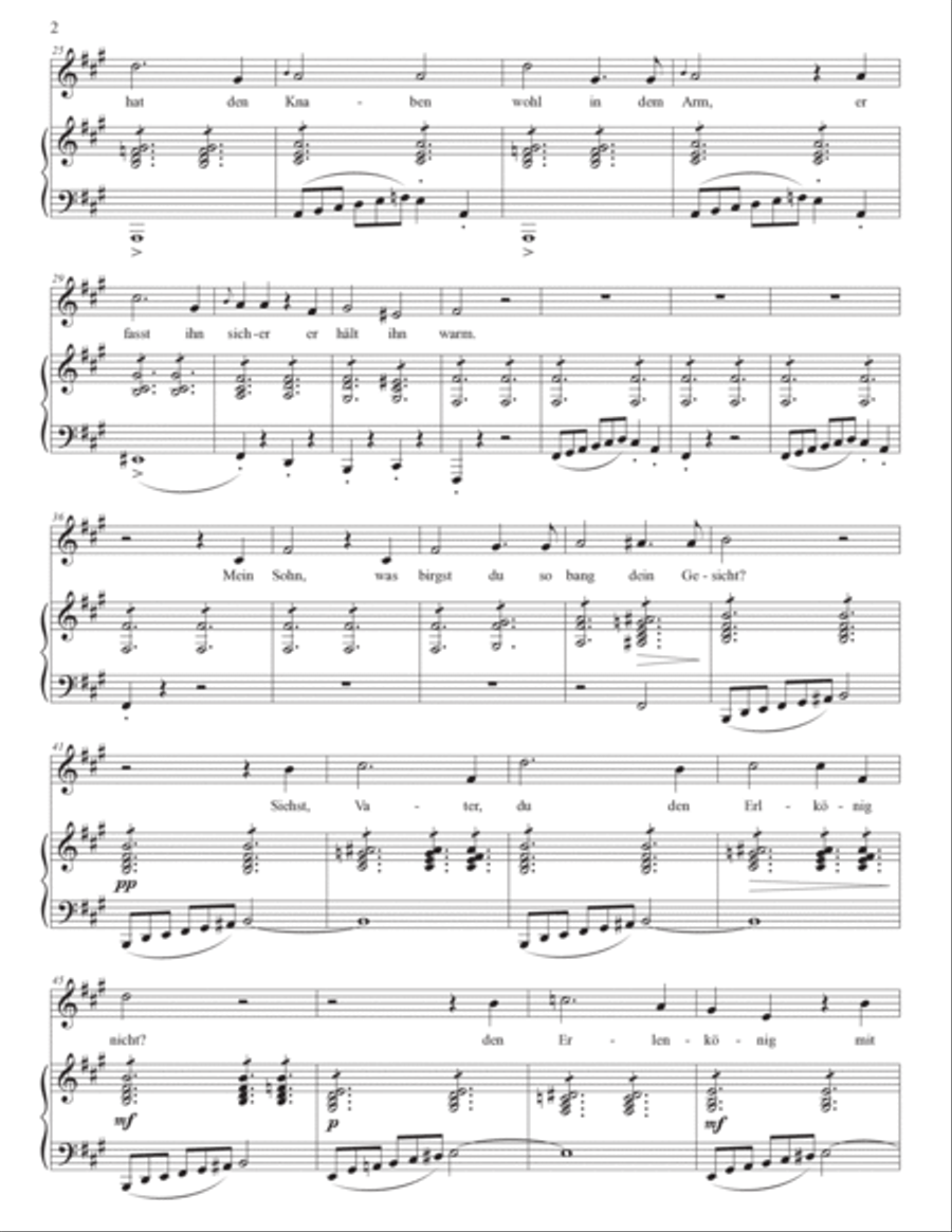 SCHUBERT: Erlkönig, D. 328 (transposed to F-sharp minor) Voice scores gallery preview page 3