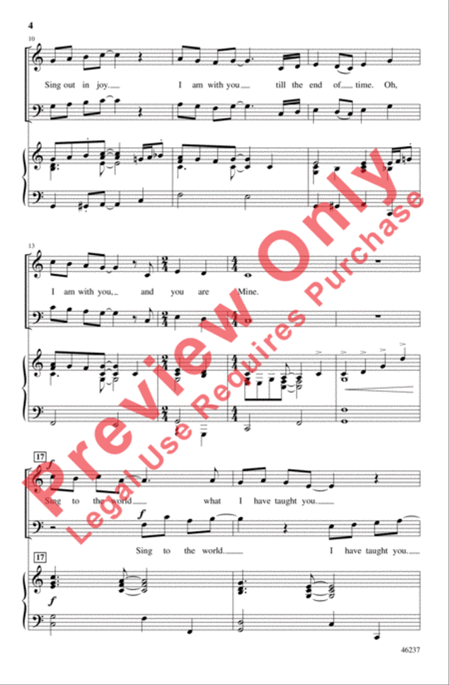 Sing to the World 4-Part scores gallery preview page 4
