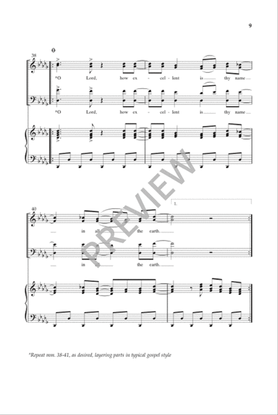How Excellent Is Thy Name 4-Part scores gallery preview page 12