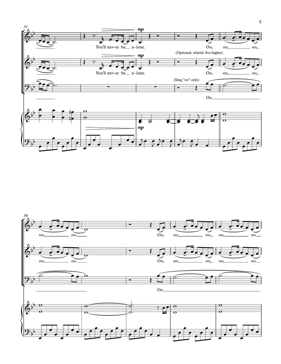 Never Be Alone 3-Part scores gallery preview page 5