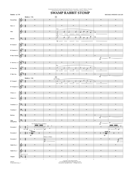 Swamp Rabbit Stomp - Conductor Score (Full Score)