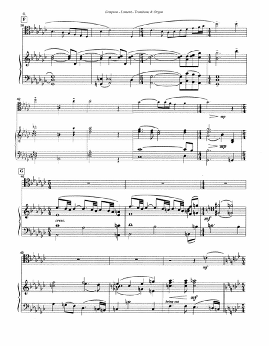 Lament for Trombone and Organ