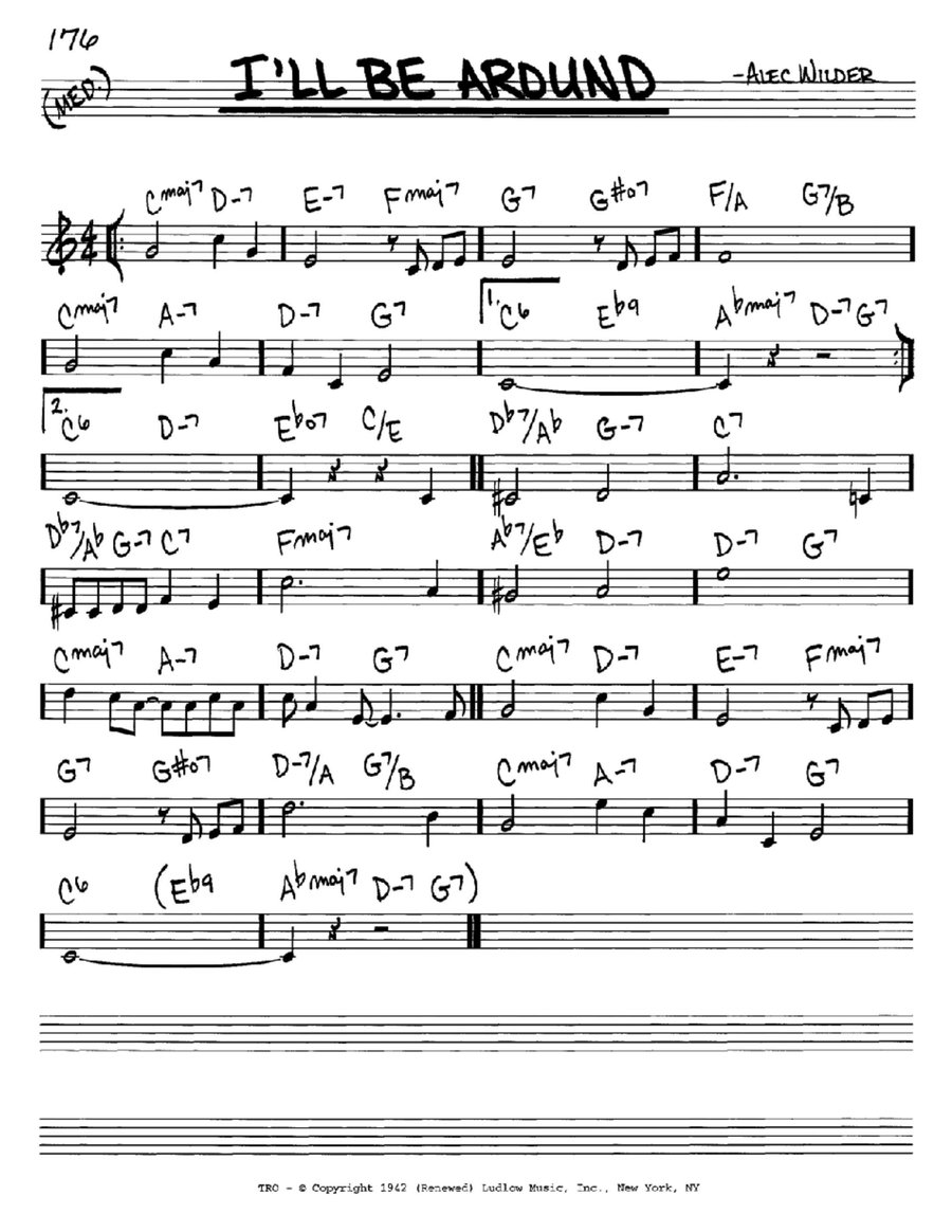 I'll Be Around C Instrument scores gallery preview page 1