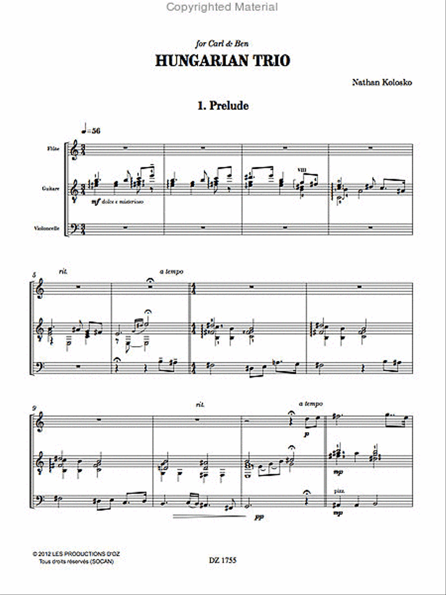 Hungarian Trio Flute scores gallery preview page 2