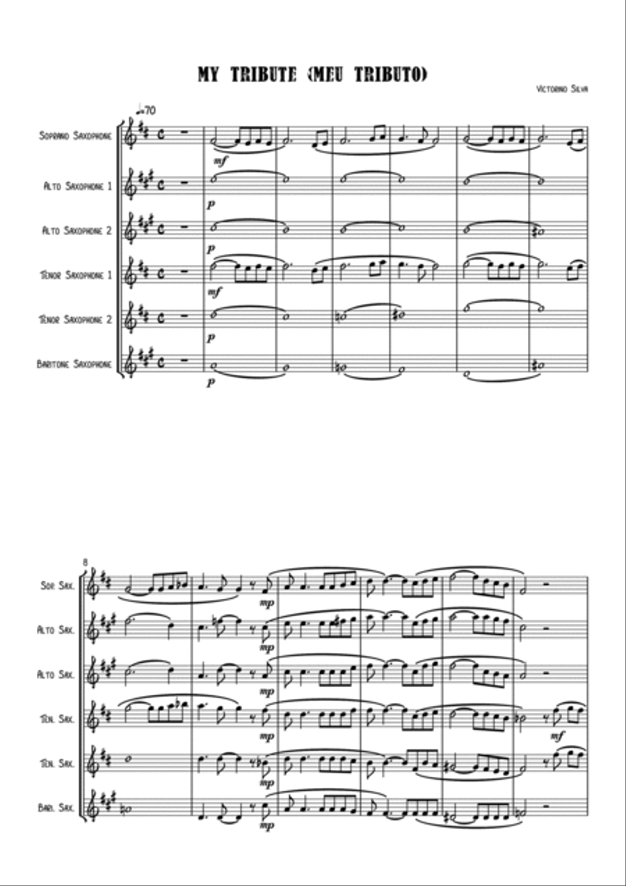 My Tribute My Tribute Woodwind Ensemble scores gallery preview page 2
