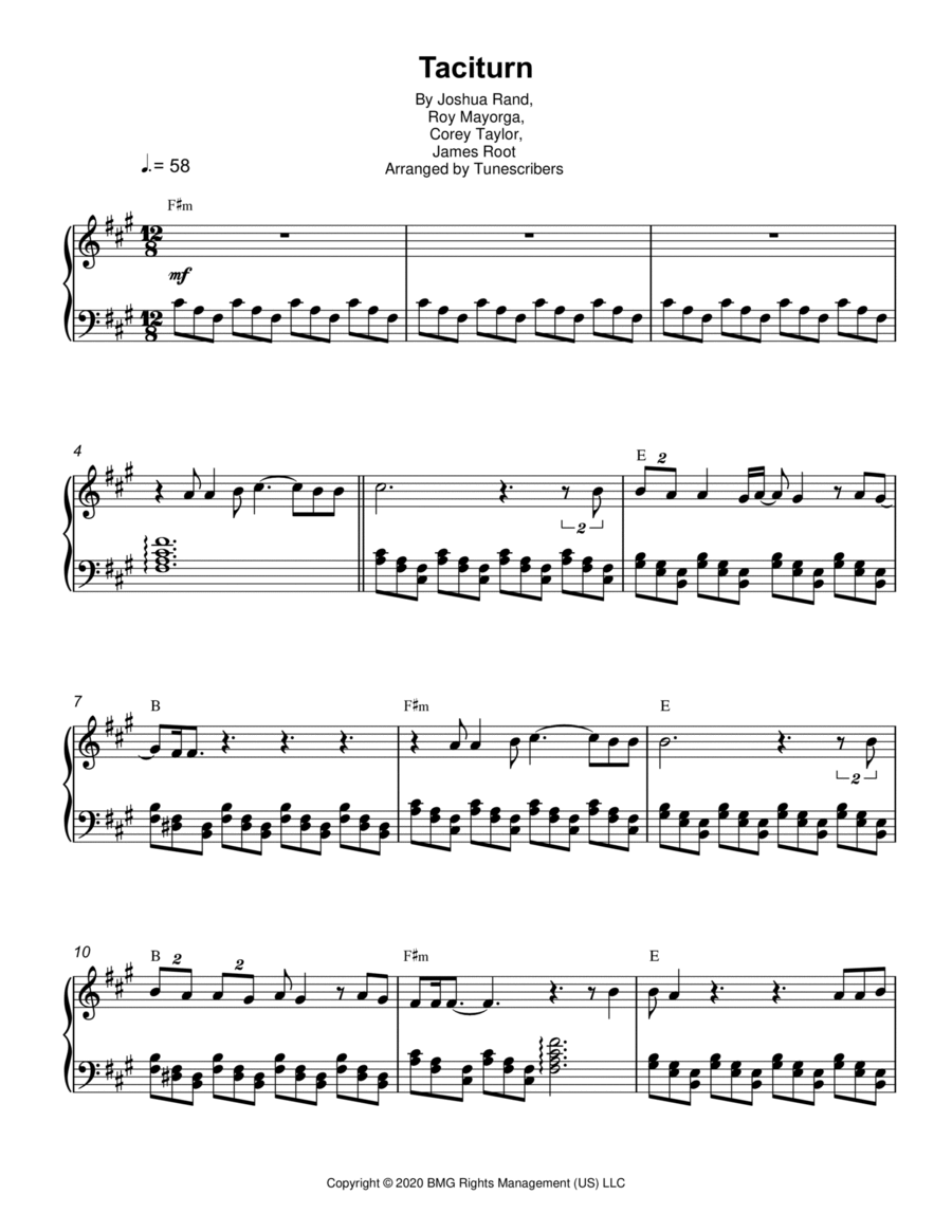 Taciturn Harp scores gallery preview page 1