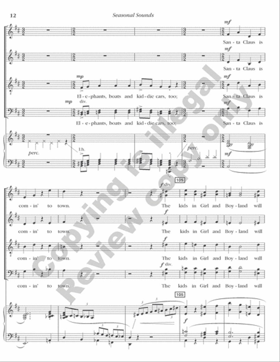 Seasonal Sounds 4-Part scores gallery preview page 12