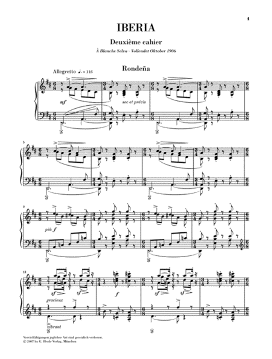 Iberia – Second Book Iberia – Second Book Piano Solo scores gallery preview page 2