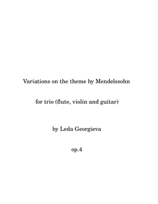 Book cover for Leda Georgieva - variations on the theme by Mendelssohn