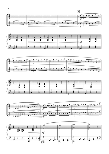 "Valse op.64-1" (Cdur) piano trio / violin duet image number null