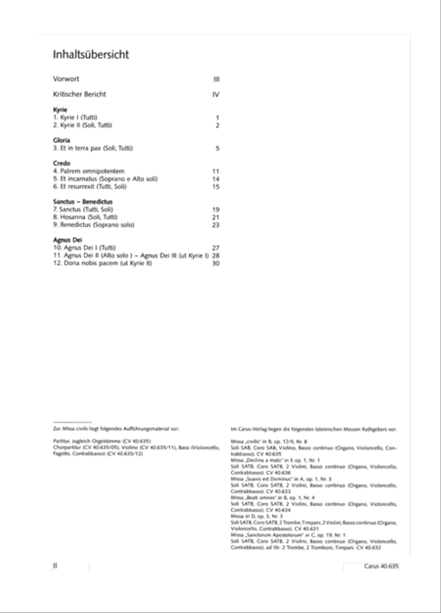 Missa civilis in B 3-Part scores gallery preview page 3
