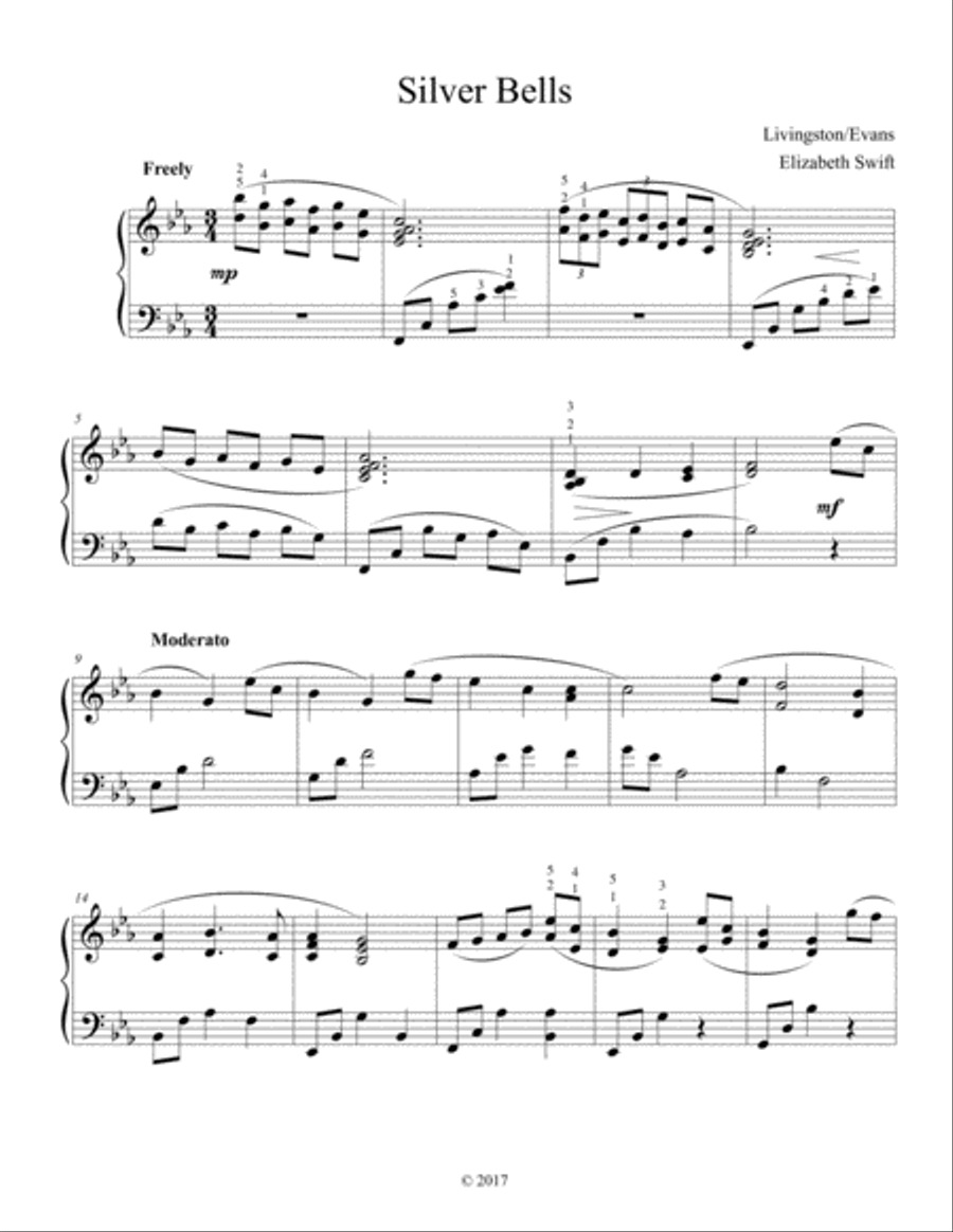 Silver Bells Piano Solo scores gallery preview page 2