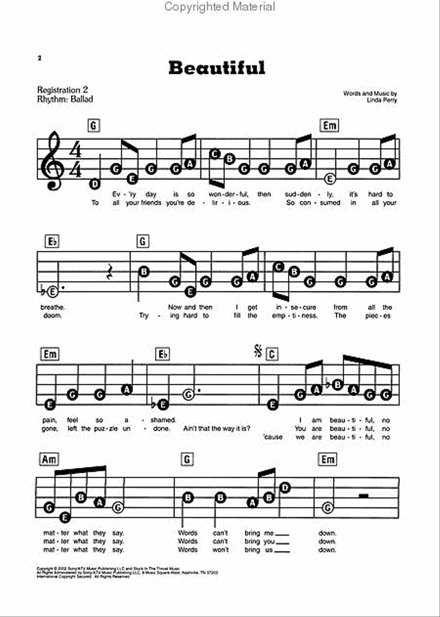 Pop Piano Hits Electronic Keyboard scores gallery preview page 2