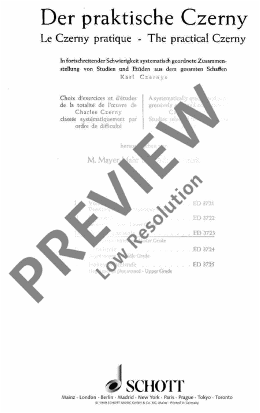 The practical Czerny Piano Solo scores gallery preview page 2