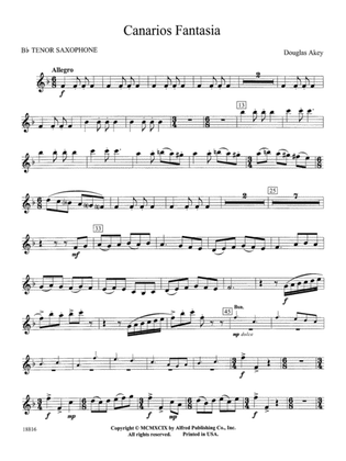 Canarios Fantasia: B-flat Tenor Saxophone