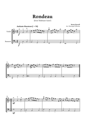 Rondeau from "Abdelazer Suite" by Henry Purcell - For Violin and Bassoon