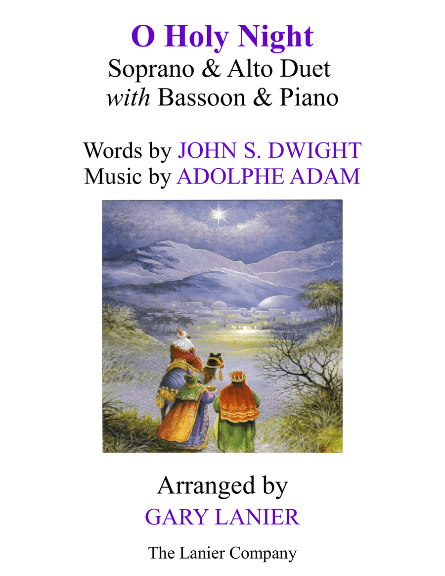 O HOLY NIGHT (Soprano, Alto Duet with Bassoon & Piano - Score & Parts included) Bassoon scores gallery preview page 1