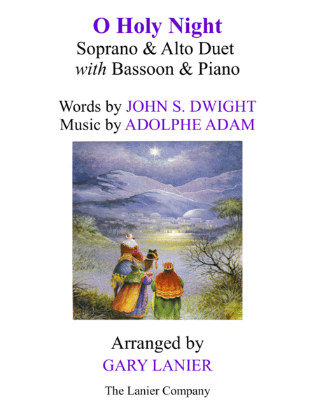 O HOLY NIGHT (Soprano, Alto Duet with Bassoon & Piano - Score & Parts included) image number null