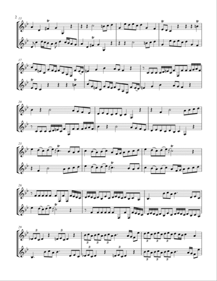 6 Canonic Duets Piccolo Trumpet scores gallery preview page 3