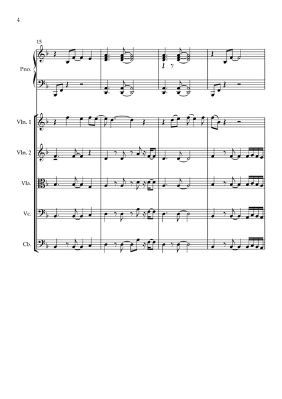 Mr. Crowley Piano Quintet scores gallery preview page 4