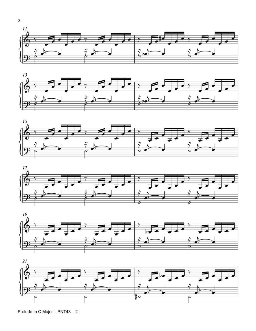 Prelude In C Major Piano Method scores gallery preview page 2