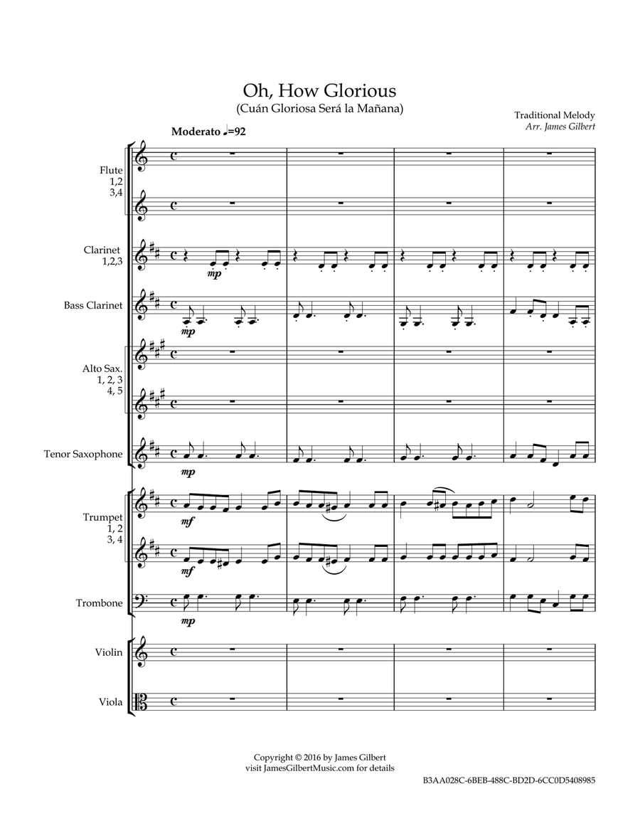 Oh, How Glorious (Cuán Gloriosa Será la Mañana) Concert Band scores gallery preview page 4