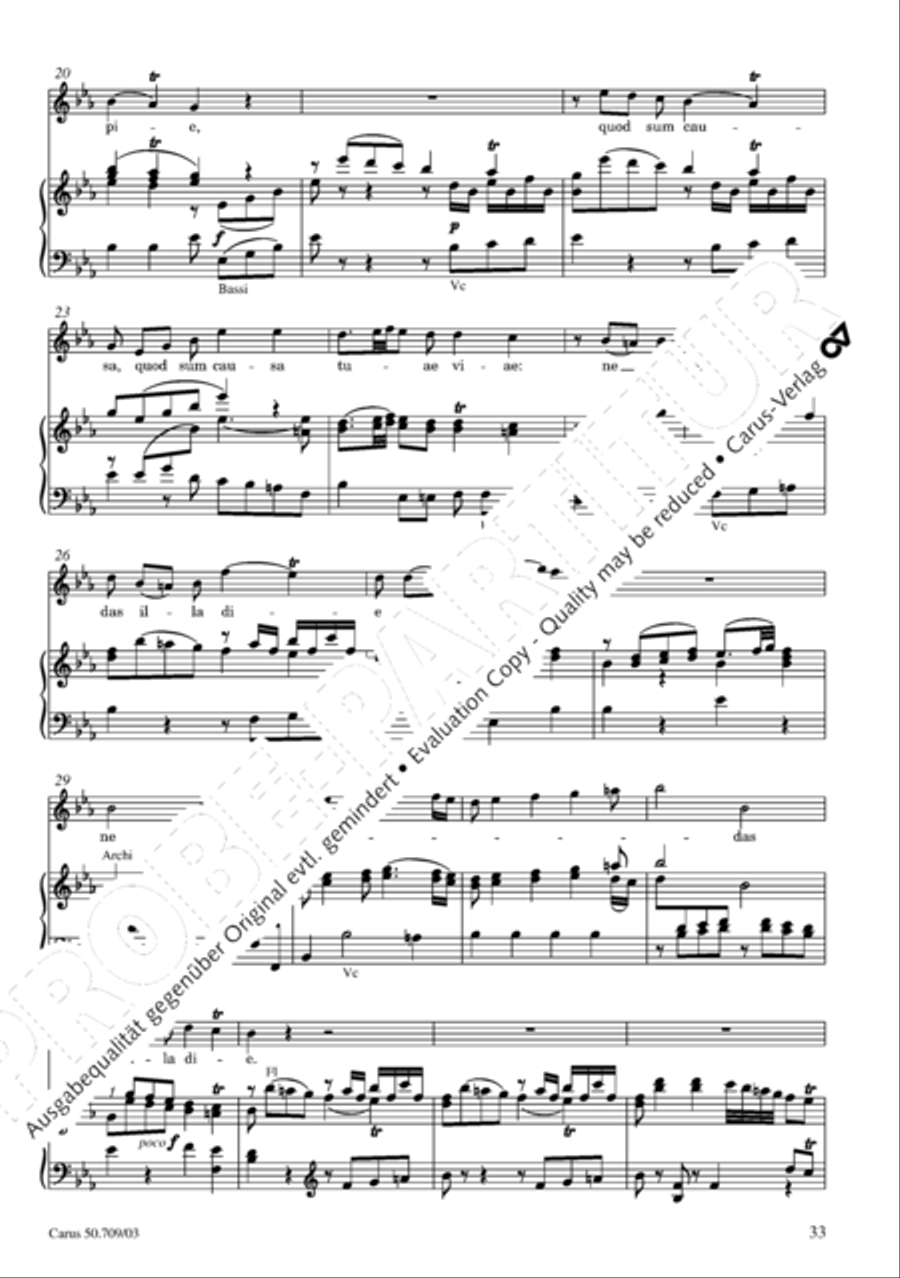 Requiem in E flat major 4-Part scores gallery preview page 34