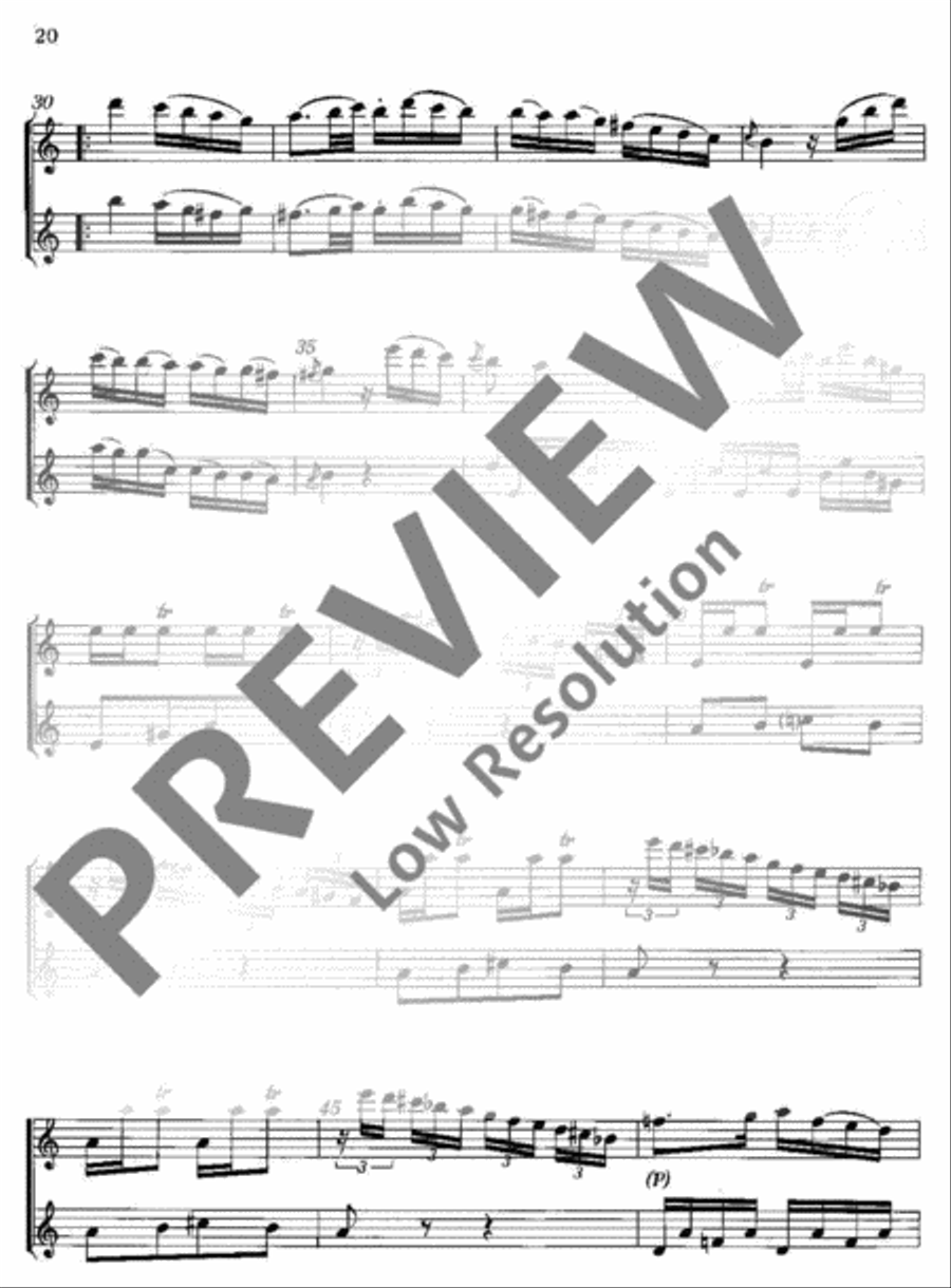 Three Sonatas Flute scores gallery preview page 21