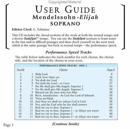 Elijah (CD only - no sheet music) image number null