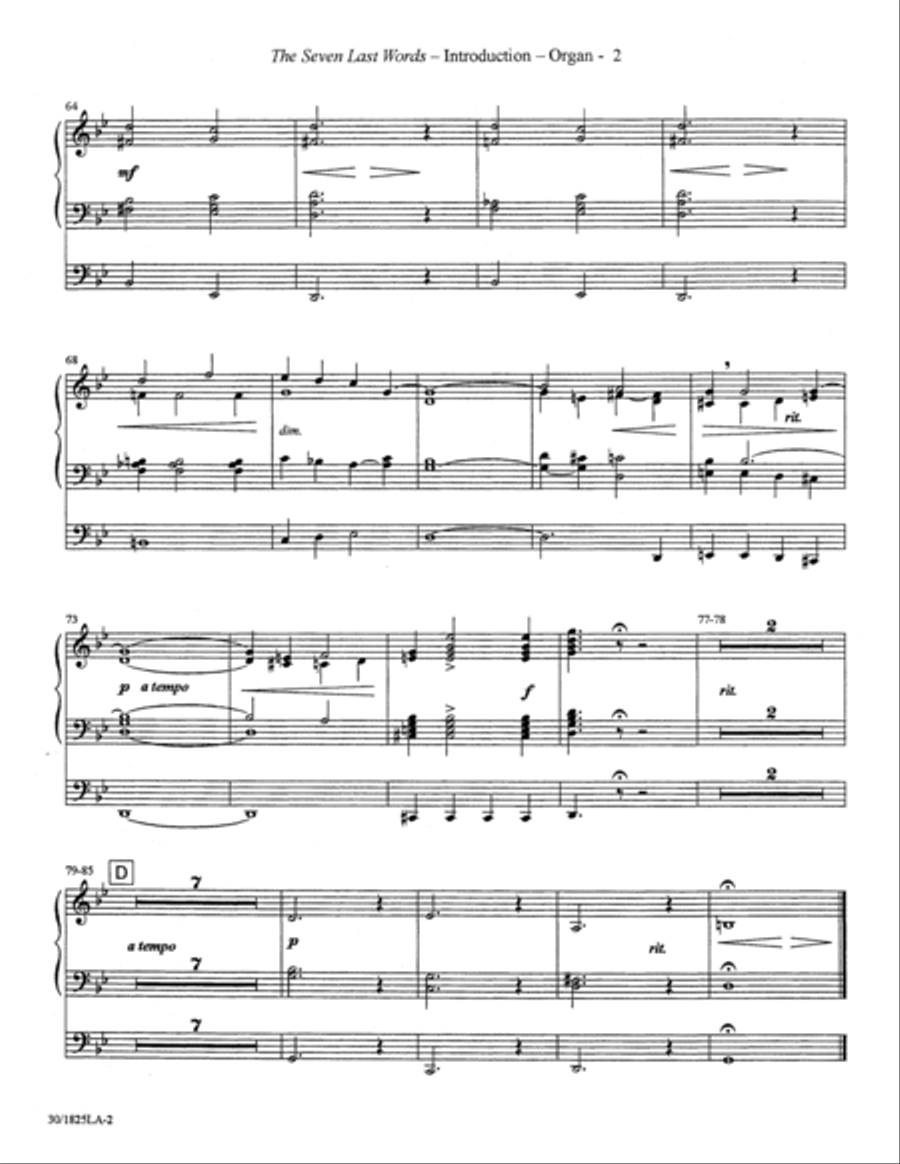 The Seven Last Words of Christ - Organ Choir scores gallery preview page 4