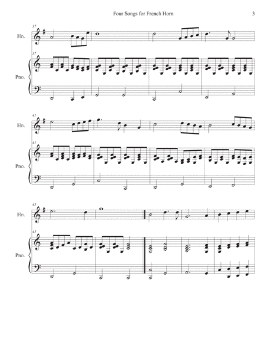 Four Songs for Easy French Horn Solo image number null