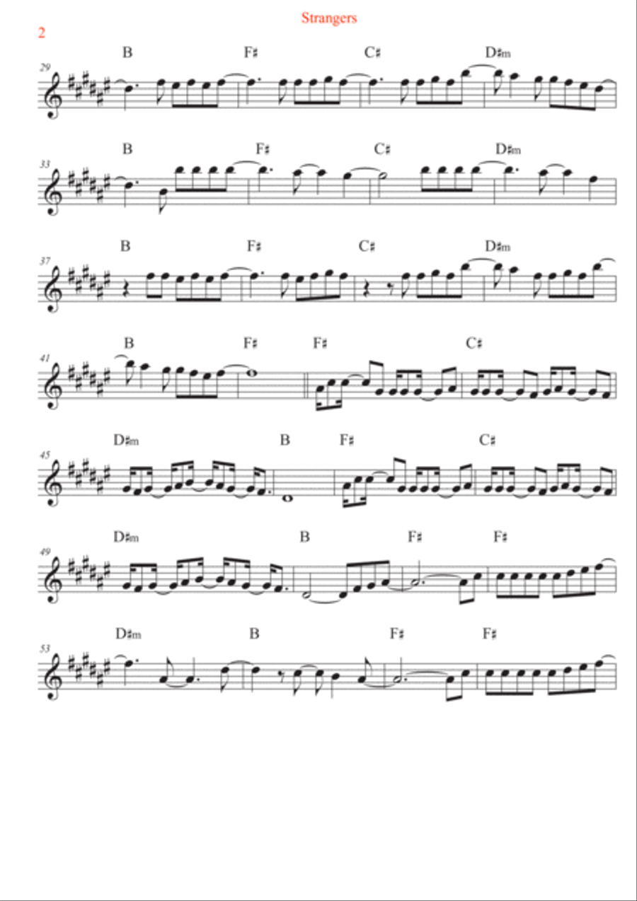 Strangers Strangers B-Flat Trumpet scores gallery preview page 2