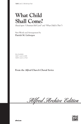 Book cover for What Child Shall Come?