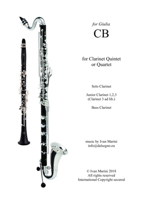 Book cover for CB - easy latin piece for Clarinet Quintet (or Quartet)