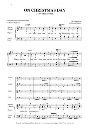 Book cover for ON CHRISTMAS DAY - Arr. for SATB Choir