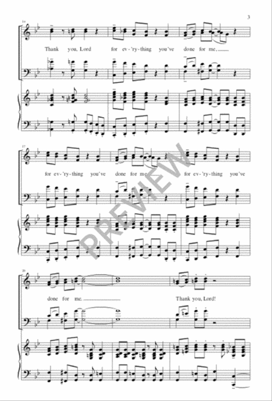Thank You, Lord 4-Part scores gallery preview page 4