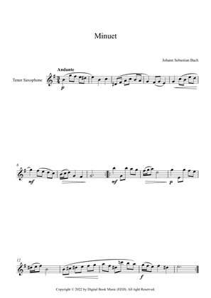 Minuet (In D Minor) - Johann Sebastian Bach (Tenor Sax)