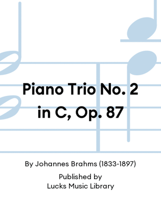 Book cover for Piano Trio No. 2 in C, Op. 87