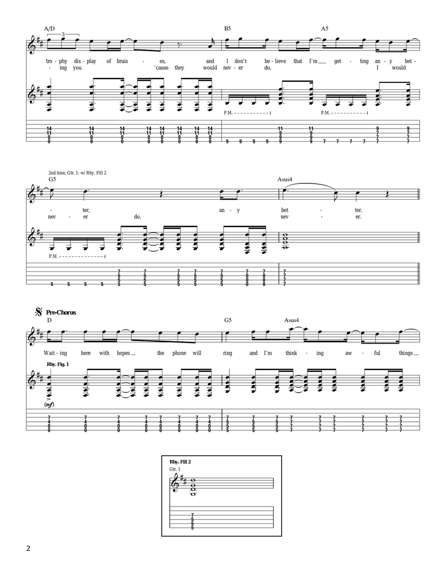 Saints And Sailors Acoustic Guitar scores gallery preview page 2