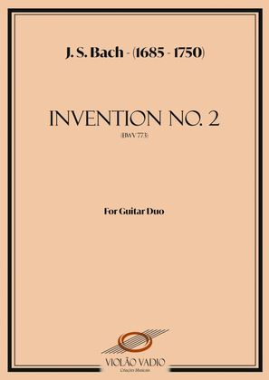 Book cover for Invention no. 2 (BWV 773) - (J. S. Bach) - For Guitar Duo arrangement