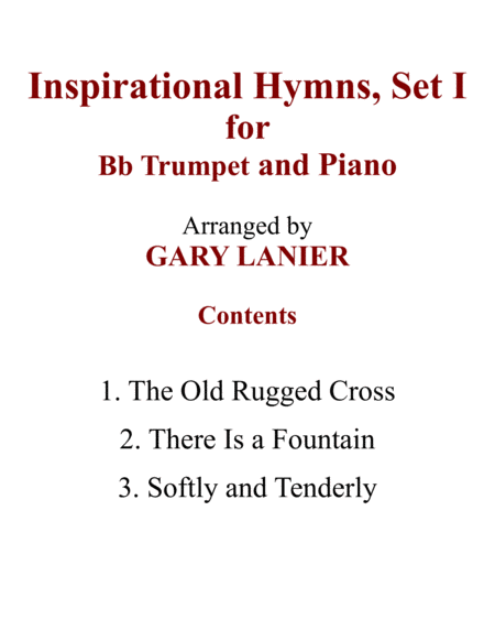 INSPIRATIONAL HYMNS Set 1 & 2 (Duets - Bb Trumpet and Piano with Parts) image number null
