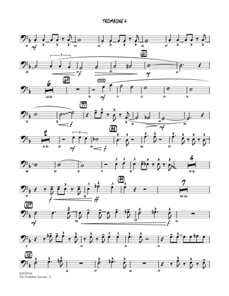 The Sweetest Sounds (Alto Sax Feature) - Trombone 4