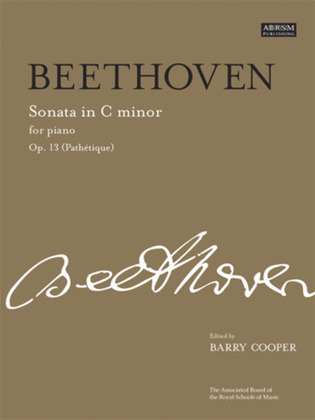 Book cover for Sonata in C minor, Op. 13 (Pathetique)
