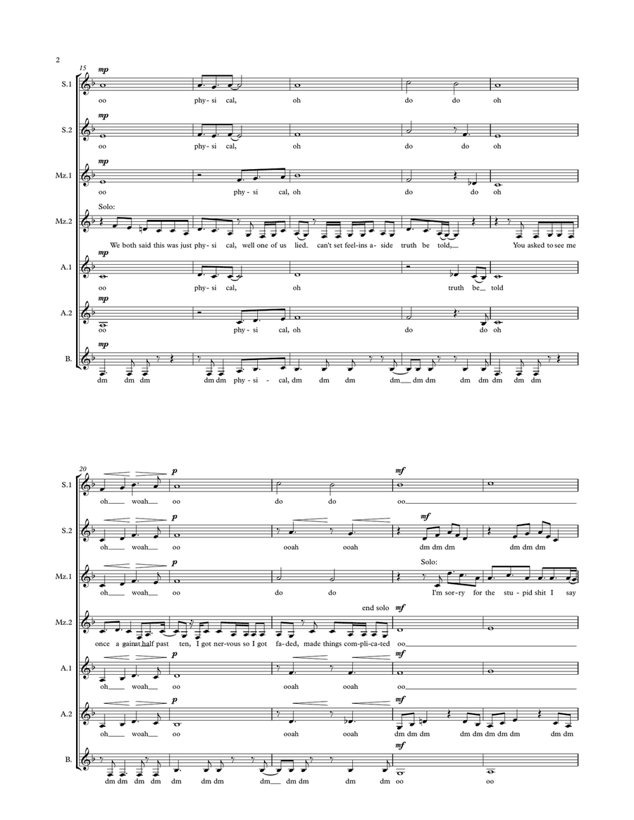 I Like U SSAA - Digital Sheet Music page 2