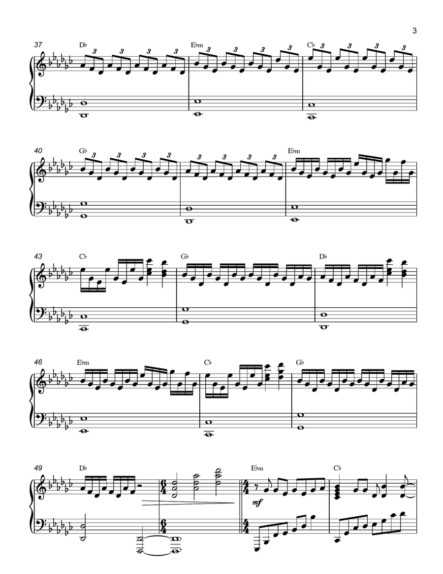 Faded Piano Solo scores gallery preview page 3