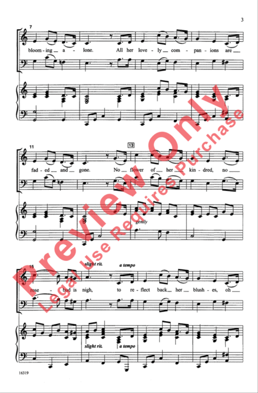 The Last Rose of Summer 4-Part scores gallery preview page 3