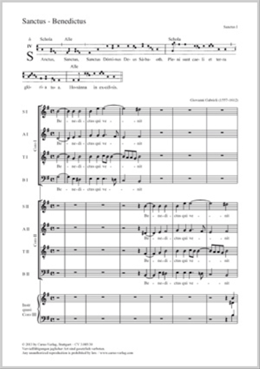 Sanctus - Benedictus Sanctus - Benedictus 4-Part scores gallery preview page 1