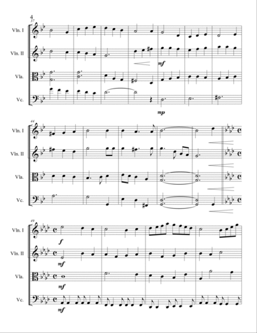 It Is Well With My Soul for String Quartet String Quartet scores gallery preview page 5