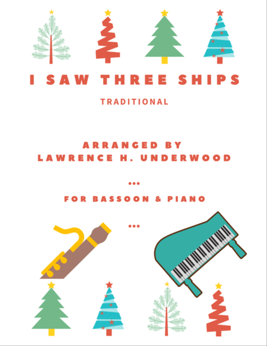 I Saw Three Ships for Solo Bassoon Bassoon Solo scores gallery preview page 1
